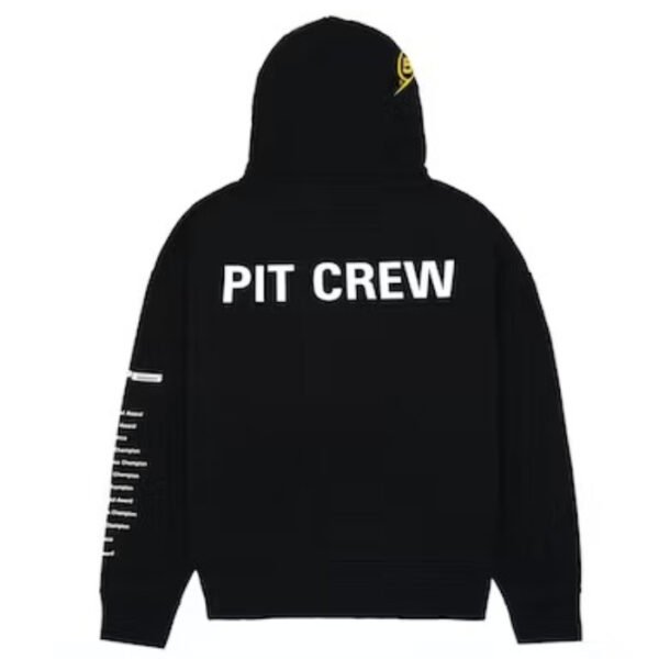 Sp5der Pit Crew Oversized Hoodie Black - Image 2