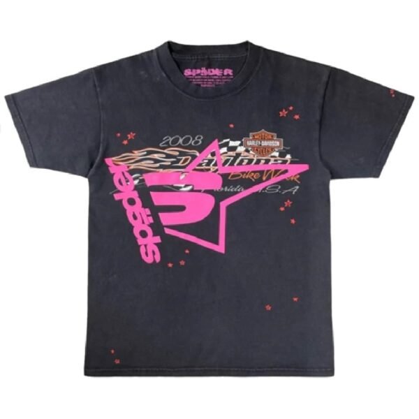 Harley Davidson Vintage (X) Black Sp5der Worldwide T-Shirt