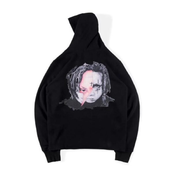 555 Black Sp5der Angel Number Hoodie